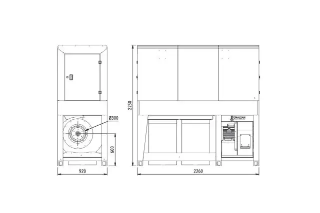 Внутрішньоцехова промислова аспірація Unalsan AMS 65 KT 2