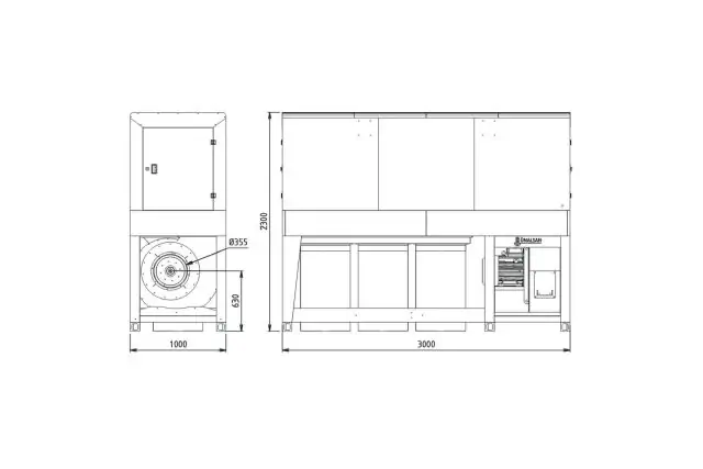 Внутрішньоцехова промислова аспірація Unalsan AMS 85 KT 2
