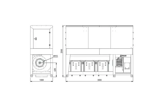 Внутрішньоцехова промислова аспірація Unalsan AMS 85 KK 2