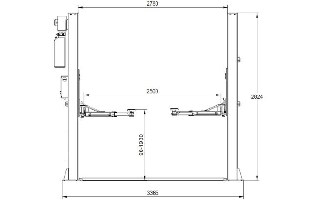 Автоматичний двостійковий підйомник REDATS L-220