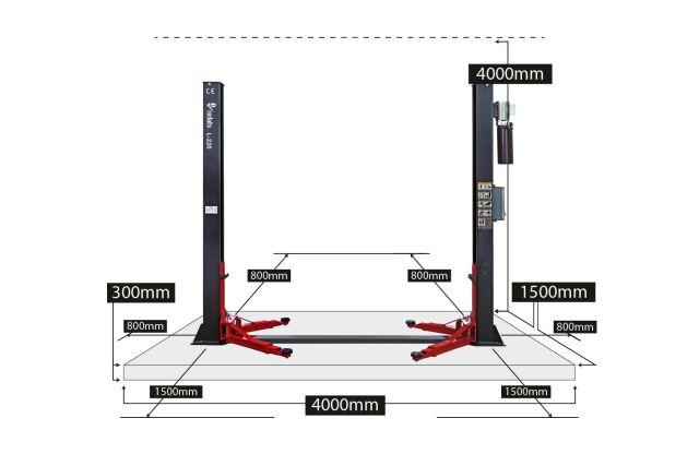 Автоматичний двостійковий підйомник REDATS L-220