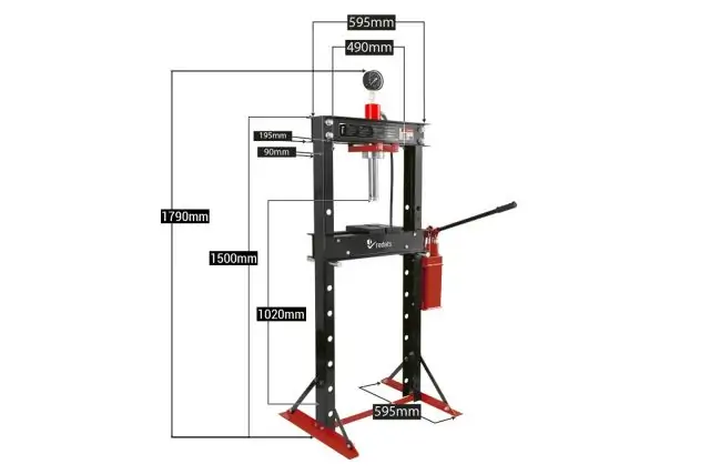 Гідравлічний прес з подвійним насосом 20 т REDATS H-370 2