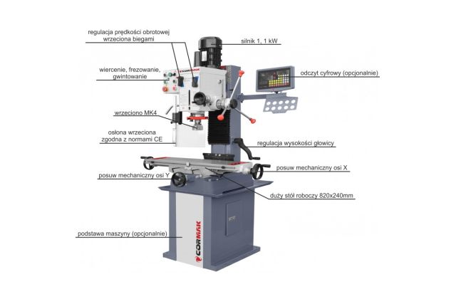 Свердлильно-фрезерний верстат Cormak ZX 7045
