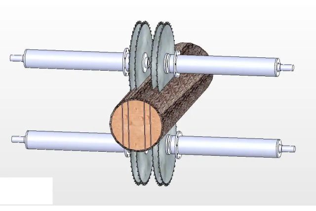 Многопильный станок для производства бруса...