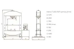 Пресс гидравлический METCOR 100 т 9
