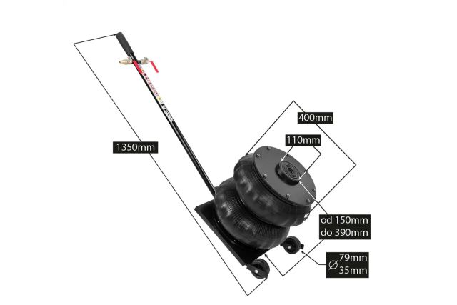 Пневматичний домкрат 8 т REDATS