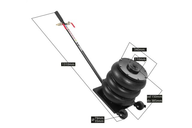 Пневматический домкрат 4,5т REDATS Snowman