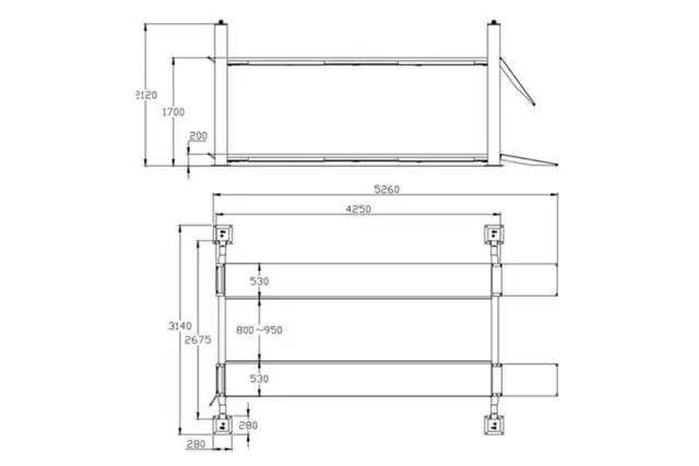 Полуавтоматический четырехколонный подъемник REDATS L-400 9
