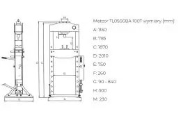 Пневматически-гидравлический пресс METCOR TL0500BA 100 т  9