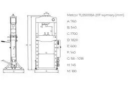Пневматично-гідравлічний прес METCOR TL0500BA 20 т 7