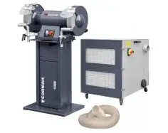 Дводискова шліфувальна машина CORMAK M300S з підставкою та витяжкою MDC1500 400V