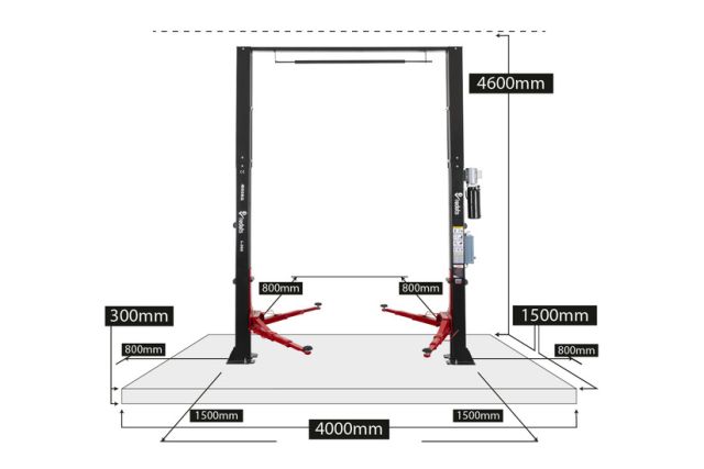 Автоматичний двостійковий підйомник REDATS L-265