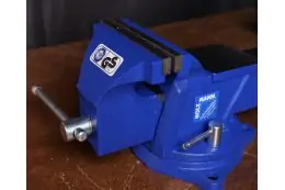 Тиски настольные в комплекте с поворотной плитой Holzmann WBS 150N 4