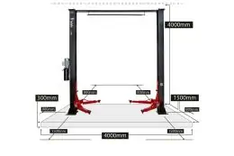 Напівавтоматичний двоколонний підйомник REDATS L-250 9