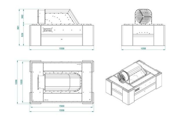 Сварочный вытяжной колпак с вентилятором GPPH...