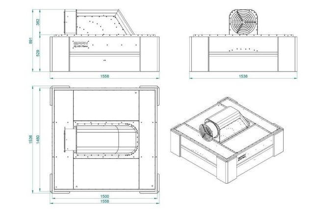 Зварювальний витяжний ковпак з вентилятором...