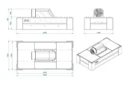Зварювальний витяжний ковпак з вентилятором GPPH IQ Air Flow 2400x1200 мм 2