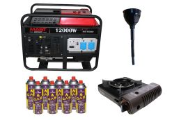 Бензиновый генератор MAST GROUP YH15000+ газовая плитка Orcamp CK-505+ картридж газовый Pegas 400 мл (8 шт.)