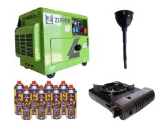 Дизельный генератор Zipper ZI-STE7500DSH + газовая плитка...