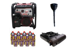 Бензиновий генератор EF Power YH6500S-IV + газова плитка Orcamp CK-505 + картридж газовий Pegas 400 мл (8 шт.)