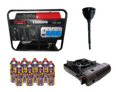 Бензиновий генератор MAST GROUP YH21000 + газова плитка...