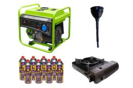 Інверторний генератор Zipper ZI-STE2800IV  + газова плитка Orcamp CK-505 + картридж газовий Pegas 400 мл (8 шт.)