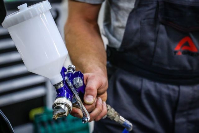 Покрасочный пистолет HVLP с редуктором,...