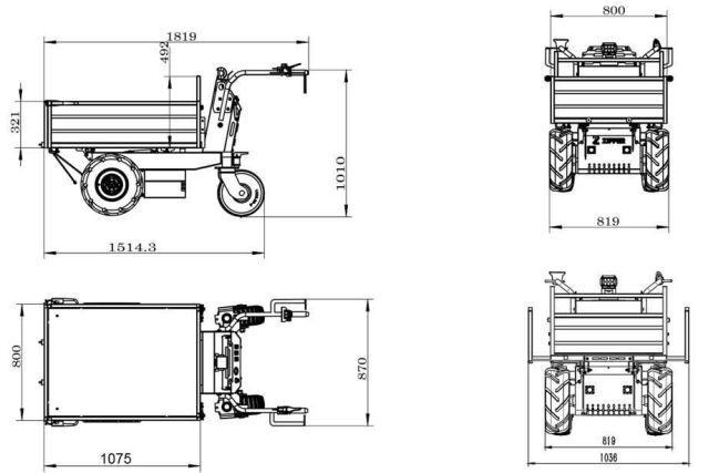 Электрический колесный самосвал Zipper ZI-ED600