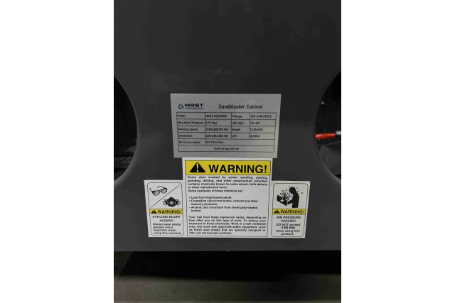 Пескоструйная камера MAST MSC90RD (с верхней дверцей) 3