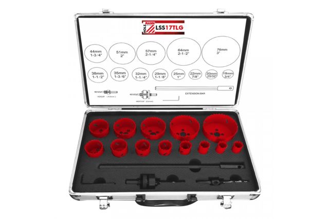 Набір корончатых свердел по дереву Holzmann LSS17TLG