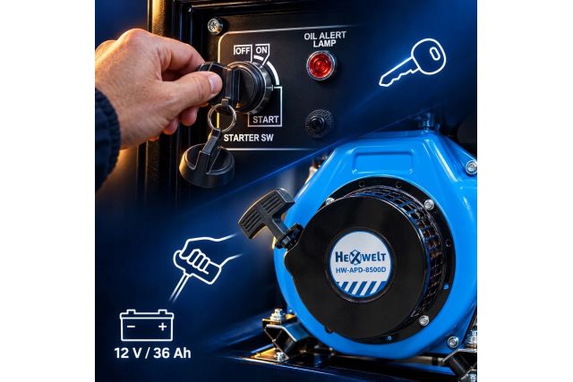 Дизельный генератор HEXWELT HW-APD-8500D 2