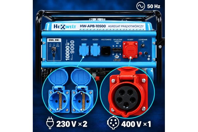 Бензиновий генератор HEXWELT HW-APB-10500 3