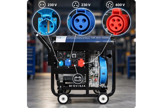 Дизельный генератор HEXWELT HW-APD-11000D 3