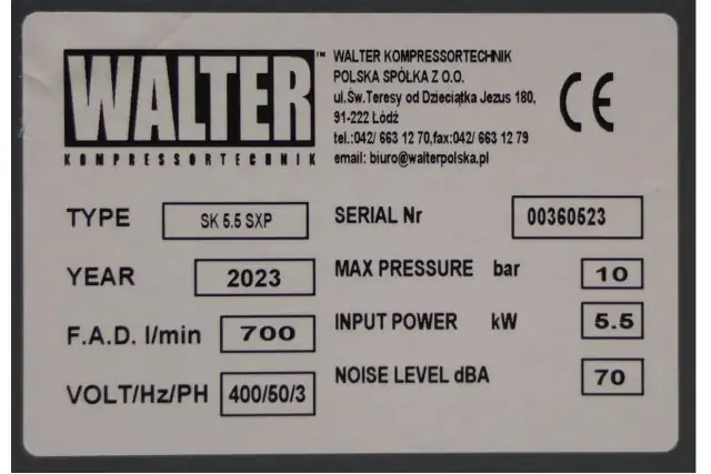 Гвинтовий компресор з ремінним приводом WALTER SK 5,5 SXP 9