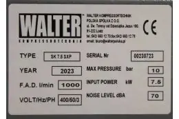 Винтовой компрессор с ременным приводом WALTER SK 7,5 SXP 5