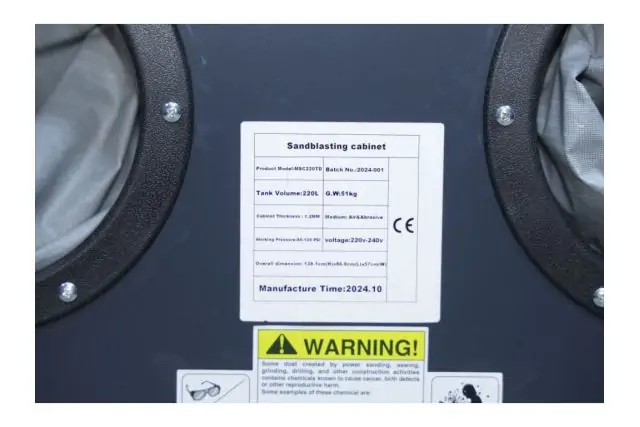 Пескоструйная камера MAST MSC220TD+DC15 (верхние дверцы) 9