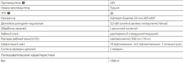 Комплект для производства мебели MAX 8926